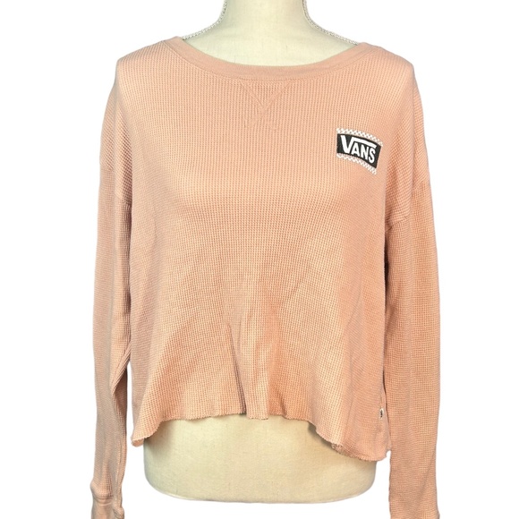 Vans Tops - EUC Vans Off The Wall crop top | Pink | Waffle Knit | MD